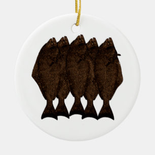 Adorno De Cerámica Halibut pacífico