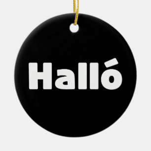 Adorno De Cerámica Halló islandés { Hello ) Idioma Íslenska