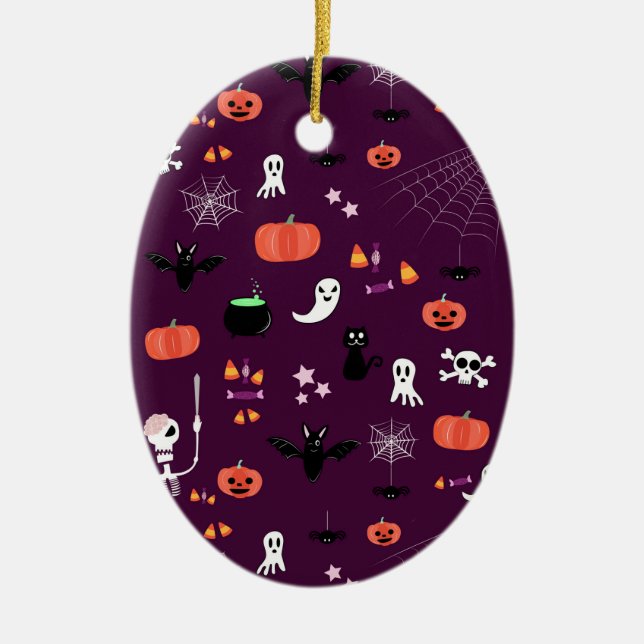 Adorno De Cerámica Halloween (Frente)