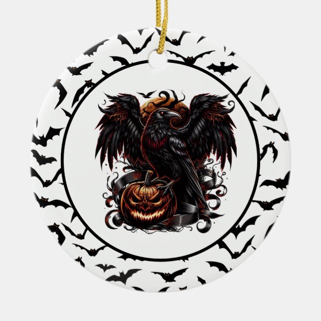 Adorno De Cerámica Halloween (Frente)