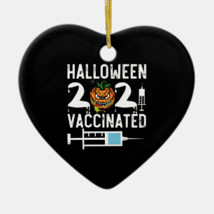 Adorno De Cerámica Halloween 2021 Vacunado disfraz gracioso