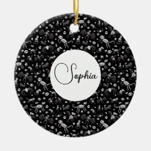 Adorno De Cerámica Halloween Animal Bats Dogs Cats Spiders Skeleters