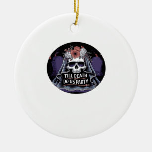 Adorno De Cerámica Halloween Boda Spooky Boda Halloween Party T