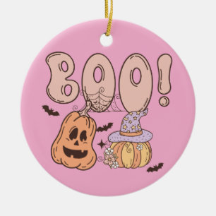 Adorno De Cerámica Halloween Boo