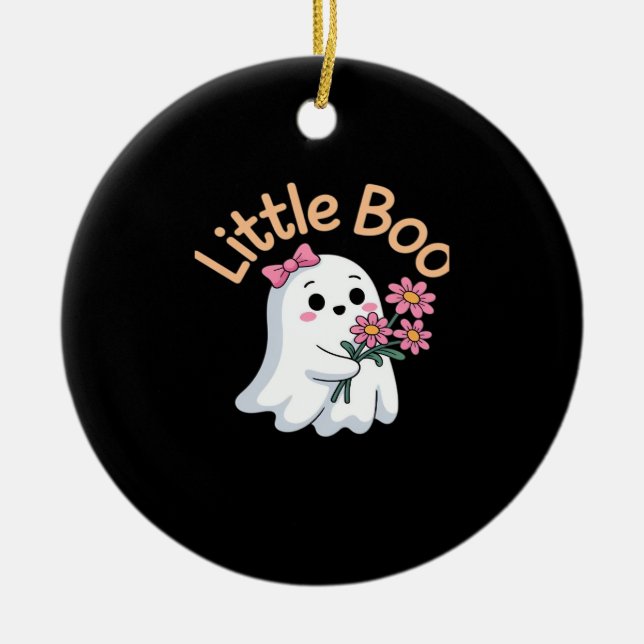 Adorno De Cerámica Halloween Boo Cute Family (Frente)