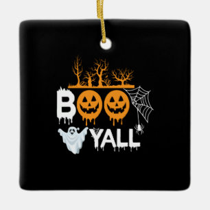 Adorno De Cerámica Halloween Boo Yell Halloween Cumpleaños