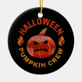 Adorno De Cerámica Halloween Calabaza Cara de vestimenta retro Acción