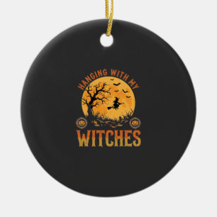 Adorno De Cerámica Halloween con mis brujas