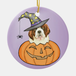 Adorno De Cerámica Halloween de St. Bernard