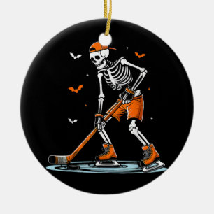 Adorno De Cerámica Halloween divertida Halloween de hockey sobre hiel