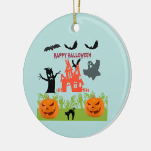 Adorno De Cerámica Halloween espantosamente encantador