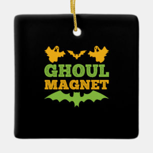 Adorno De Cerámica Halloween Ghoul Magnet Cumpleaños
