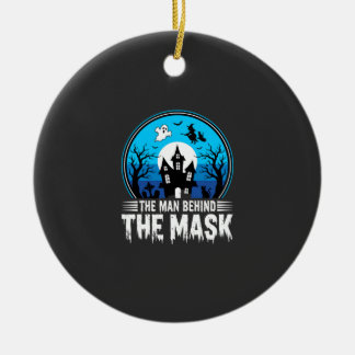 Adorno De Cerámica Halloween Man Behind the Mask Haunted House