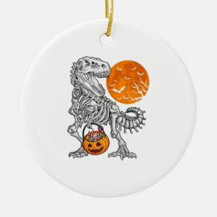 Adorno De Cerámica Halloween para niños dinosaurio esqueleto T rex