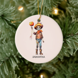 Adorno De Cerámica Halloween Personalizado Cute Kid Zombie (3)