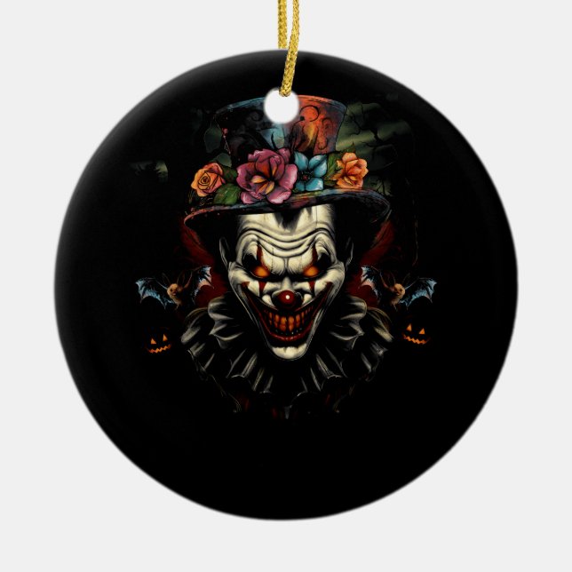 Adorno De Cerámica Halloween Scary Evil Mask Horror Face Zombie (Frente)