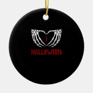 Adorno De Cerámica Halloween Skeleton manos formando el corazón gótic