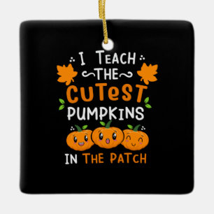 Adorno De Cerámica Halloween Teacher Cutest Pumpkins Cumpleaños
