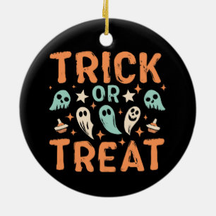 Adorno De Cerámica Halloween Truco o Trato