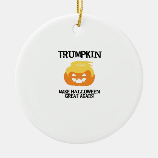 Adorno De Cerámica Halloween Trumpkin V3 (Frente)
