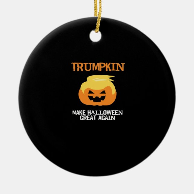 Adorno De Cerámica Halloween Trumpkin V3 (Frente)