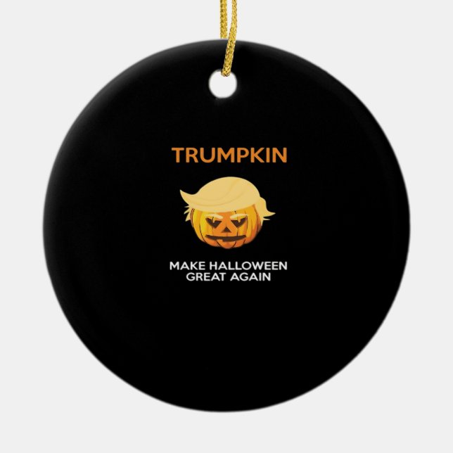 Adorno De Cerámica Halloween Trumpkin V4 (Frente)