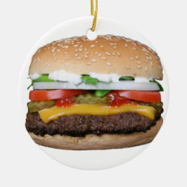 Adorno De Cerámica Hamburguesa de queso Carne de sandwich de hamburgu