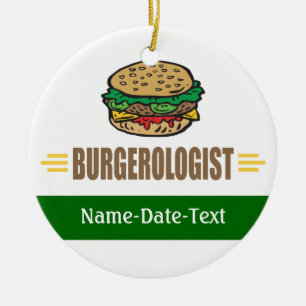 Adorno De Cerámica Hamburguesa divertida