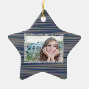 Adorno De Cerámica HAMbyWhiteGlove - Keepsake Photo Ornament