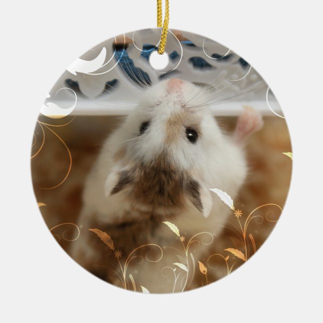 Adorno De Cerámica Hammyville - Cute Hamster (Frente)