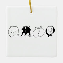Adorno De Cerámica Hamster Butts