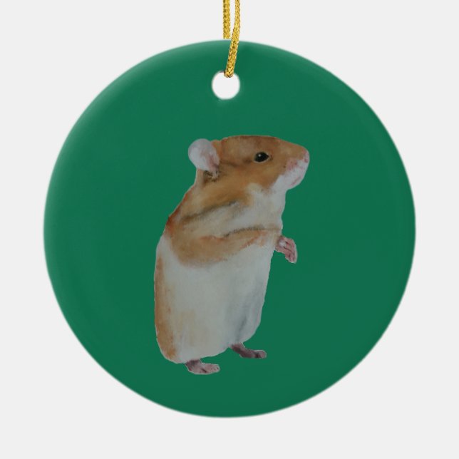 Adorno De Cerámica Hamster Christmas ornament (Frente)