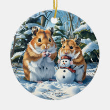 Hamsters con Navidades de Snowman