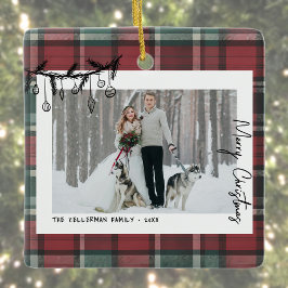 Adorno De Cerámica Hand Drawn Whimsical Christmas Photo