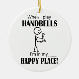 Adorno De Cerámica Handbells Happy Place