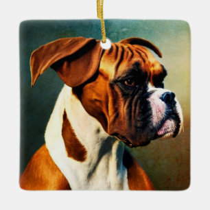 Adorno De Cerámica Handsome Boxer