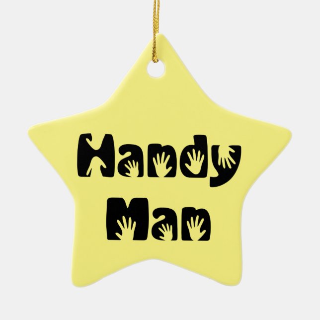 Adorno De Cerámica Handy Man T-Shirt (Frente)