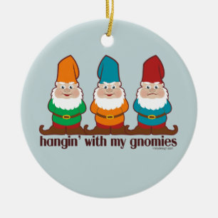 Adorno De Cerámica Hangin con mi Gnomies