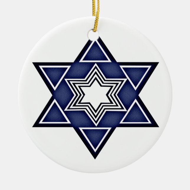 Adorno De Cerámica Hannukkah Star of David (Frente)