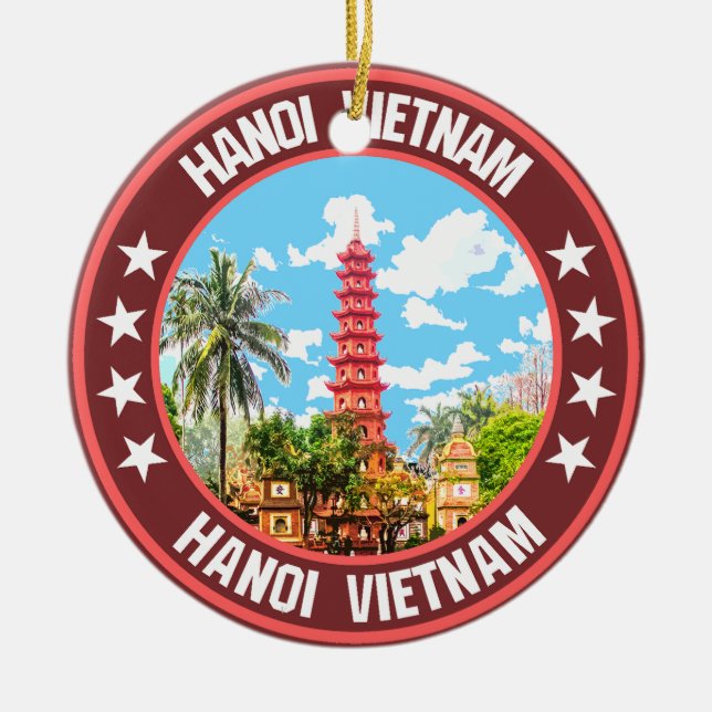 Adorno De Cerámica Hanoi Vietnam (Frente)