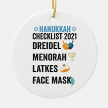 Hanukkah 2021 Lista de verificación Dreidel Menora