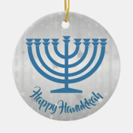 Adorno De Cerámica Hanukkah Menorah Ornament