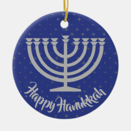 Adorno De Cerámica Hanukkah Menorah Ornament