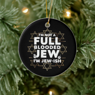 Adorno De Cerámica Hanukkah No es el judío judío completamente sangri