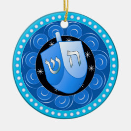Adorno De Cerámica Hanukkah Ornament