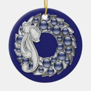 Adorno De Cerámica Hanukkah Wreath