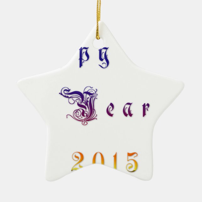 Adorno De Cerámica Happu Año Nuevo 2015 Hakuna Matata desea.png (Frente)
