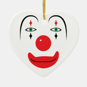 Adorno De Cerámica Happy Clown Face
