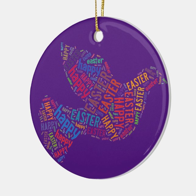 Adorno De Cerámica Happy Easter Dove Greet (Izquierda)