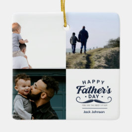 Adorno De Cerámica Happy Father’s Day Mustache Tribute Design